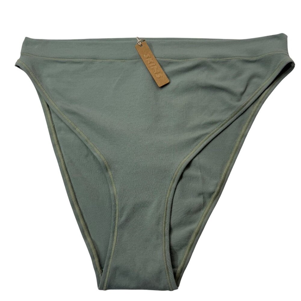 SKIMS Cotton Jersey Cheeky Tanga Brief Mineral 4X‎